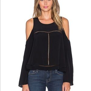 Lovers + Friends cloud break cold shoulder top
